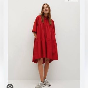 Mango oversized red dress size XS/S